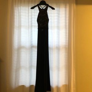 Black fitted formal dress